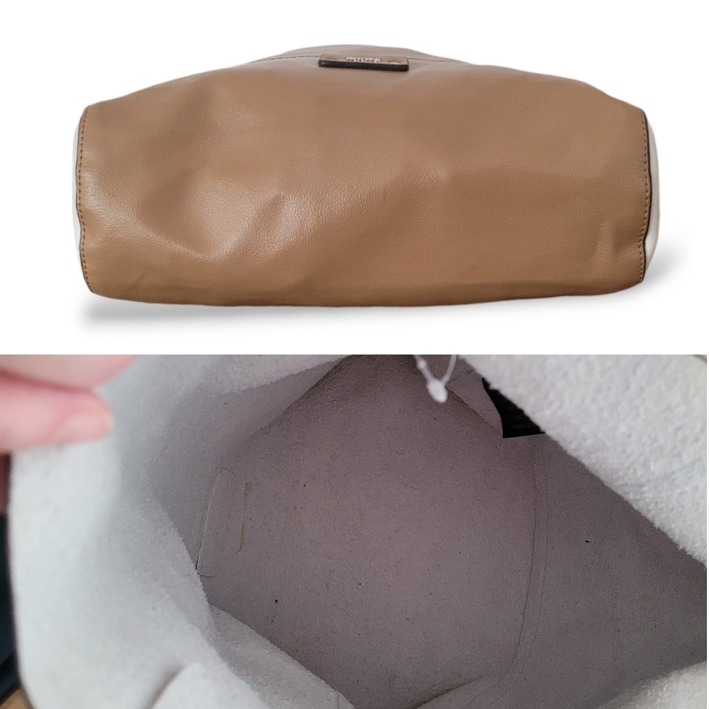 Roots Tan Slouchy Tote With Removable Pouch - Like New - Picture 4 of 8